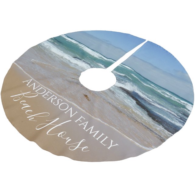 Saia Para Árvore De Natal De Poliéster Ocean Beach (Inclinado)