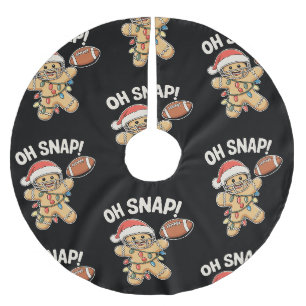 Saia Para Árvore De Natal De Poliéster Oh Snap Biscoito de Gengibre Futebol Natal Xmas Es