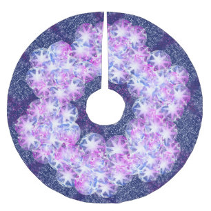 Saia Para Árvore De Natal De Poliéster Olho Rinotraqueal de Gemstone Rinotraqueíte Azul