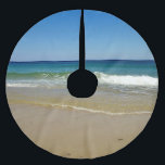 Saia Para Árvore De Natal De Poliéster Ondas e Sandy Beach de oceano<br><div class="desc">Praia bonito do oceano com ondas de quebra e os céus azuis em um dia de verão em Cape Cod.</div>