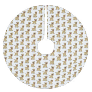 Saia Para Árvore De Natal De Poliéster Óptica hiena engraçada rindo ilustração de desenho