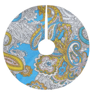 Saia Para Árvore De Natal De Poliéster Ornamento Psicodélico Islâmico Bold Grungy