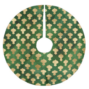 Saia Para Árvore De Natal De Poliéster Ornamentos decorativos de ouro elegante, Natal