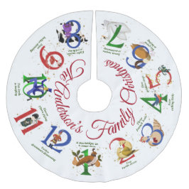 Saia Para Árvore De Natal De Poliéster Os Doze Dias do Natal