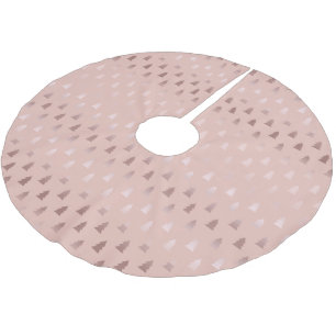 Saia Para Árvore De Natal De Poliéster Ouro cor-de-rosa elegante e teste padrão