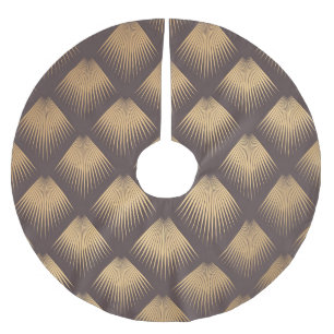 Saia Para Árvore De Natal De Poliéster Ouro de Art Deco: Minimalístico sem costura