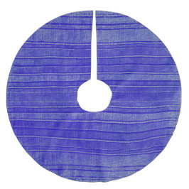 Saia Para Árvore De Natal De Poliéster Padrão bonito de faixas aflitas roxas