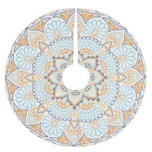 Saia Para Árvore De Natal De Poliéster Padrão de azulejo sem costura: design decorativo e