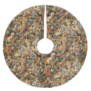 Saia Para Árvore De Natal De Poliéster Padrão de Brinquedos Vintage Victorian Era