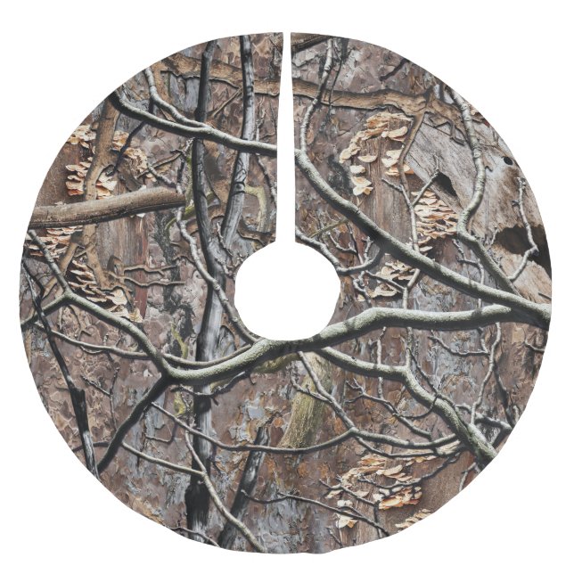 Saia Para Árvore De Natal De Poliéster Padrão de Camuflagem de Caça 8 (Frente)