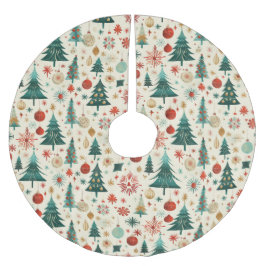 Saia Para Árvore De Natal De Poliéster Padrão de Festas de Inverno Festivas