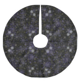 Saia Para Árvore De Natal De Poliéster Padrão de flocos de neve