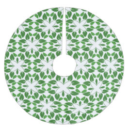 Saia Para Árvore De Natal De Poliéster Padrão De Folha, Padrão De Folhas, Folhas Verdes
