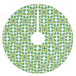 Saia Para Árvore De Natal De Poliéster Padrão De Folha, Padrão De Folhas, Folhas Verdes