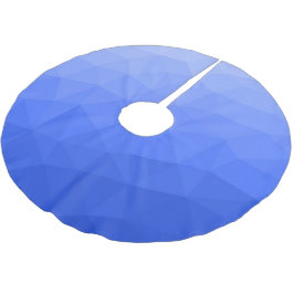 Saia Para Árvore De Natal De Poliéster Padrão de malha geométrica gradiente azul escuro