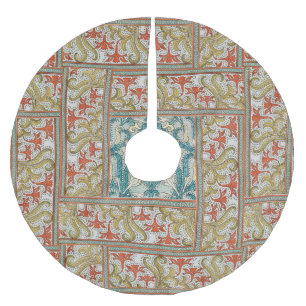 Saia Para Árvore De Natal De Poliéster Padrão de Narciso Art Nouveau Antigo Verneuil