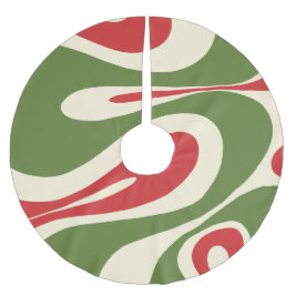 Saia Para Árvore De Natal De Poliéster Padrão de Natal do Mellow Flow Trippy Abstrato