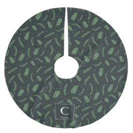 Saia Para Árvore De Natal De Poliéster Padrão de Spruce Natal Monograma