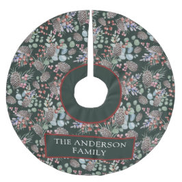 Saia Para Árvore De Natal De Poliéster Padrão e nome de Natal Festivo