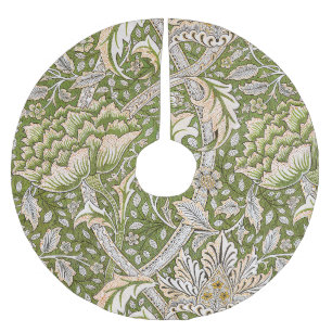 Saia Para Árvore De Natal De Poliéster Padrão Floral Clássico William Morris Windrush