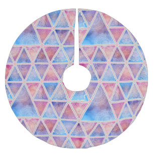 Saia Para Árvore De Natal De Poliéster Padrão Geométrico