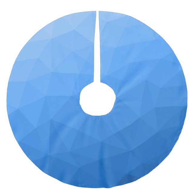 Saia Para Árvore De Natal De Poliéster Padrão geométrico de gradiente azul claro (Frente)