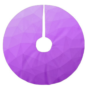 Saia Para Árvore De Natal De Poliéster Padrão geométrico de gradiente roxo