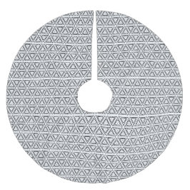 Saia Para Árvore De Natal De Poliéster Padrão geométrico triangular branco-preto Elegante