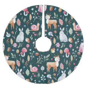 Saia Para Árvore De Natal De Poliéster Padrão Infantil de Fada de Cadeias