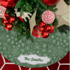 Saia Para Árvore De Natal De Poliéster Padrão Personalizado de Dormência de Natal de Dodl