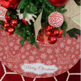 Saia Para Árvore De Natal De Poliéster Padrão Personalizado de Dormência de Natal de Dodl