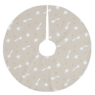 Saia Para Árvore De Natal De Poliéster Padrão Rustic Artesanato Paper - Estrela de Natal