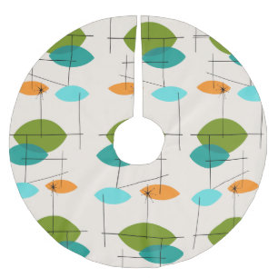 Saia Para Árvore De Natal De Poliéster Padrões atômicos atômicos de árvore de Natal