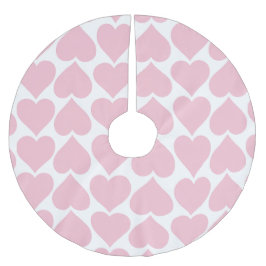 Saia Para Árvore De Natal De Poliéster Padrões de Coração Rosa, Romântico, Amor