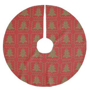 Saia Para Árvore De Natal De Poliéster Padrões de suéter feio da árvore de Natal Cozy