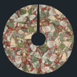 Saia Para Árvore De Natal De Poliéster Pai Natal Collage Árvore de Poliéster Brugado S<br><div class="desc">Uma colagem de sucata vitoriana festiva feita de vários Santas,  Pai Natal e Ruas.</div>
