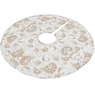 Saia Para Árvore De Natal De Poliéster Paisley em Beige Aestésico Moderno Tan Brown