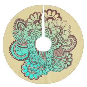 Saia Para Árvore De Natal De Poliéster Paisley Ornaments I + seu apoio. & ideias