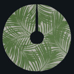 Saia Para Árvore De Natal De Poliéster Palm Tree Leaf Pattern Tropical Beach<br><div class="desc">Uma saia-árvore perfeita para o Natal na praia, com um padrão moderno de frentes de palmeiras tropicais exuberantes, adiciona um tema tropical a qualquer árvore. As cores do padrão ou a cor do plano de fundo (mostrada em tons de luz) podem ser alteradas clicando em 'personalizar mais' e mudando a...</div>