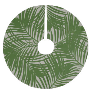 Saia Para Árvore De Natal De Poliéster Palm Tree Leaf Pattern Tropical Beach
