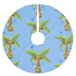 Saia Para Árvore De Natal De Poliéster palmeira de julho do Natal tropical no verão