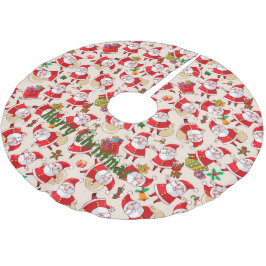 Saia Para Árvore De Natal De Poliéster Papai Noel