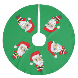 Saia Para Árvore De Natal De Poliéster Papai Noel chibi