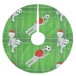 Saia Para Árvore De Natal De Poliéster papai noel de futebol saia da árvore de natal