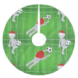 Saia Para Árvore De Natal De Poliéster papai noel de futebol saia da árvore de natal