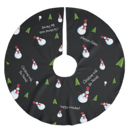 Saia Para Árvore De Natal De Poliéster Papai Noel de Natal Personalizado
