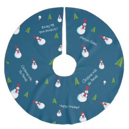 Saia Para Árvore De Natal De Poliéster Papai Noel de Natal Personalizado