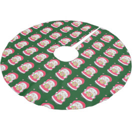 Saia Para Árvore De Natal De Poliéster Papais noeis Adora Cookies Árvore de Natal