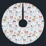 Saia Para Árvore De Natal De Poliéster Papais noeis, Snowman, Reindeer Pattern ID559<br><div class="desc">Esta design de saia da árvore tem elementos de Natal caprichosos como Neves,  renas e Santas com mensagens 'Ho,  Ho,  Ho',  'Hello' e 'Joy' em um padrão aleatório. Uma paleta de cores moderna e pastel aumenta a atração. Procure ID559 para ver outros produtos com este design.</div>