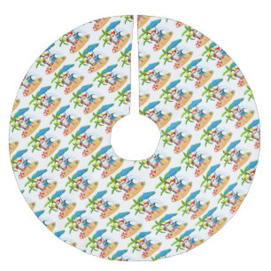 Saia Para Árvore De Natal De Poliéster Papais noeis tropicais